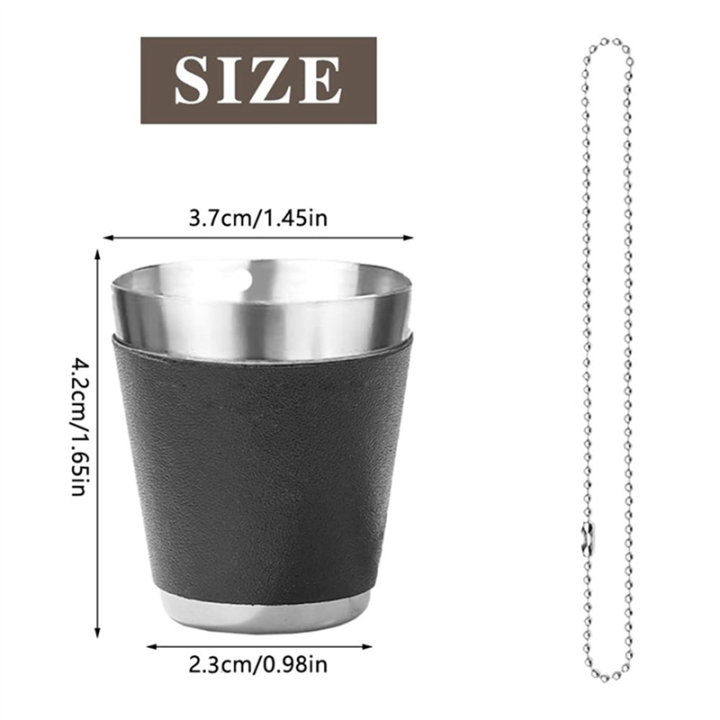 NAMUNY%20Pack%20of%2012%20Cups%20Metal%20for%20Hanging%20Glasses%20Stainless%20Steel%20with%20Chain%20Glass%2030ml%20Cup%20for%20Parties,B%20-%20Image%202