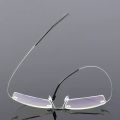 Rimless Glasses Ultralight Titanium Optical Frame For Men Women. 