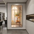 [हाट विक्रेता] Everything Goes Well Entrance Decorative Painting Corridor Aisle End Self-Adhesive Sticker Wall Painting Living Room Entrance Facing Door Hanging Painting. 
