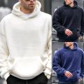 Men's Winter Heavy Fur Warm Hoodie. 