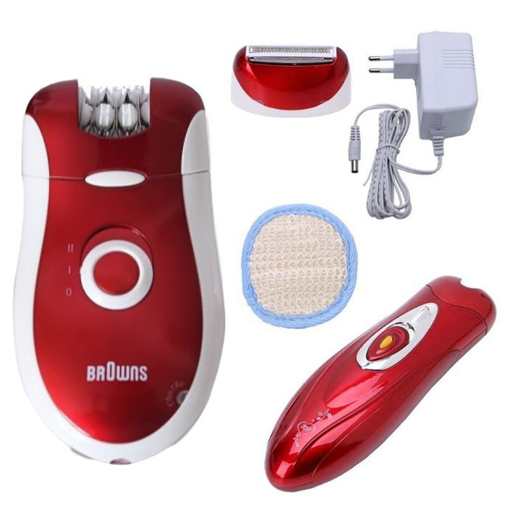 New style Browns Epilator Rechargeable Hair Removal System Multifunctional Female Electric Lady Shaver Hair Remover Body Bikini Leg Underarm Shaving Machine Model BS 3068