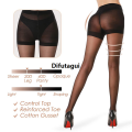 Difutagui Kave 1 Pairs Plus Size Sheer Tights Black Women See Through 20D Affordable Thin Stocking Elastic High Waist Office Ladies Pantyhose. 
