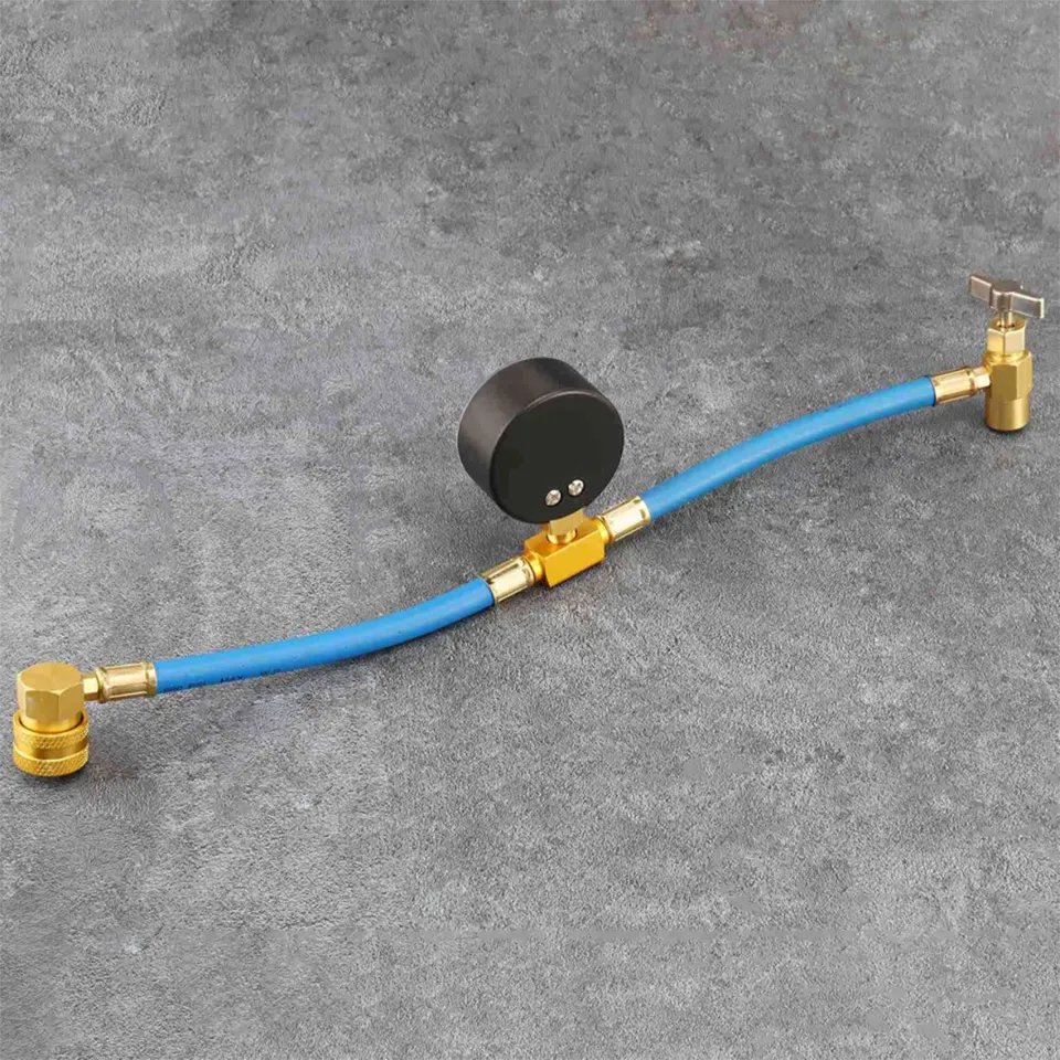 R134A Refrigerator Freon Recharge Hose Kit, R134A AC Refrigerant Charging Hose Gauge, Bullet - View #8