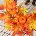 Led (Led装饰灯) Led Pumpkin Maple Leaves Wreath Pumpkin (南瓜) Halloween Thanksgiving Day Home Decoration Maple Leaves (枫叶) Wreath (花环) for Thanksgiving Dinner (感恩节晚宴). 