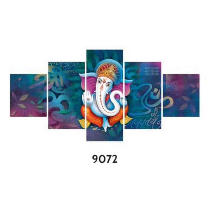 Lord Ganesh Canvas Panting Home Decor 5 Pieces