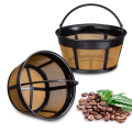 NAMUNY 4x Reusable Coffee Filter, Basket Coffee Filters 8-12 Cup Replacement Coffee Filter with Stainless Steel Mesh Bottom. 