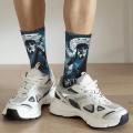 Kuying Fashion Wednesday Addams Men Women Crew Socks Unisex Cute Nevermore Academy Spring Summer Autumn Winter Dress Socks. 