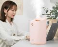 3L Double Nozzle Air Humidifier with LED Light - Ultrasonic Aromatherapy Diffuser, Heavy Fog, USB Powered. 
