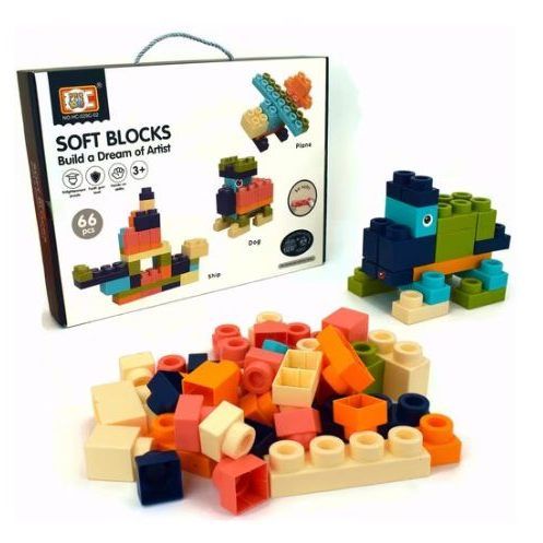 Soft Building Blocks for Toddlers 1-3 3-5 Educational Sensory Block Set Stacking Toys for 1+ 2 3 4 5 Year Olds