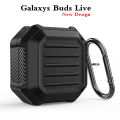 Lenuo Luxury TPU Armor cover for Samsung Galaxy Buds Live headphone protector accessory with hook. 