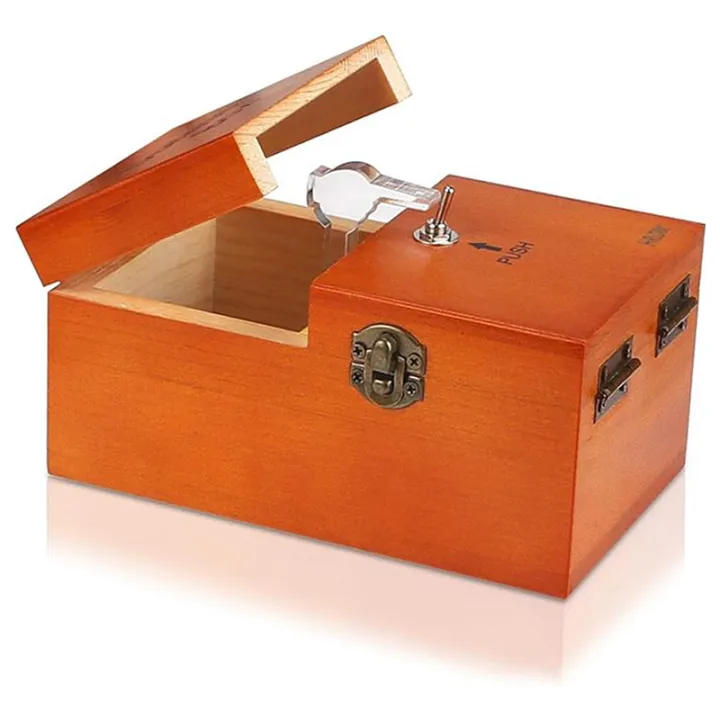 Original Useless Box B Useless Box with Surprises Wooden Useless Box Fully Assembled Toy for ...