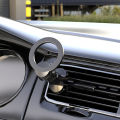 Car Phone Holder Magnetic 360 Degree Rotatable Adjustable Angle Space-saving Stable Navigation Universal Round Air Outlet Mobile Phone Mount Stand Auto Accessories. 