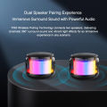 Mini Portable Bluetooth Speakers Wireless With Multicolour Lights, Stereo Pairing Desktop & Portable Wireless Speaker CF8. 
