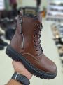 Winter Lace Up ZIP Boot Shoes For Women 7364-2. 