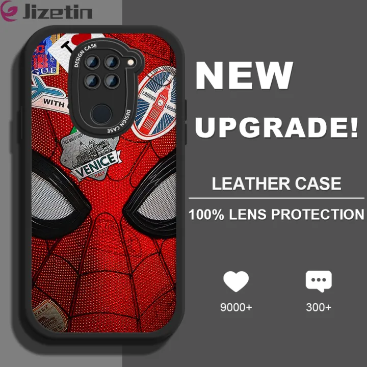 Jizetin%20for%20Redmi%20Note%209%20Back%20Cover%20Spider%20Man%20PU%20Leather%20For%20Girls%20Boys%20Soft%20Phone%20Case%20-%20Image%202