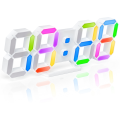 3D LED Digital Wall Clock Time Date Table Clock with App Control for Home Bedroom. 