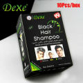 Magic Instant Hair 10 Pcs Dexe Black Hair Shampoo,5 Minutes Easy to Use. 