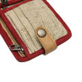 Red/Brown Plain Design Hemp Purse For Men. 