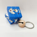 Premium Quality 3X3 Cute Cartoon Cube Key Chain. 