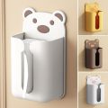 1pcs Creative Removable Multifunctional Adhesive Tissue Tissue Box Mask Storage Box Wall Mounted. 