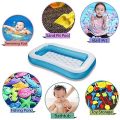 Intex 56483 Rectangular Inflatable Baby Pool (1.66m x 1m) - Soft Padded Floor for Toddler Safety 5.5ft Rectangular Splash Pool with Cushioned Base - Perfect for Balcony & Garden. 