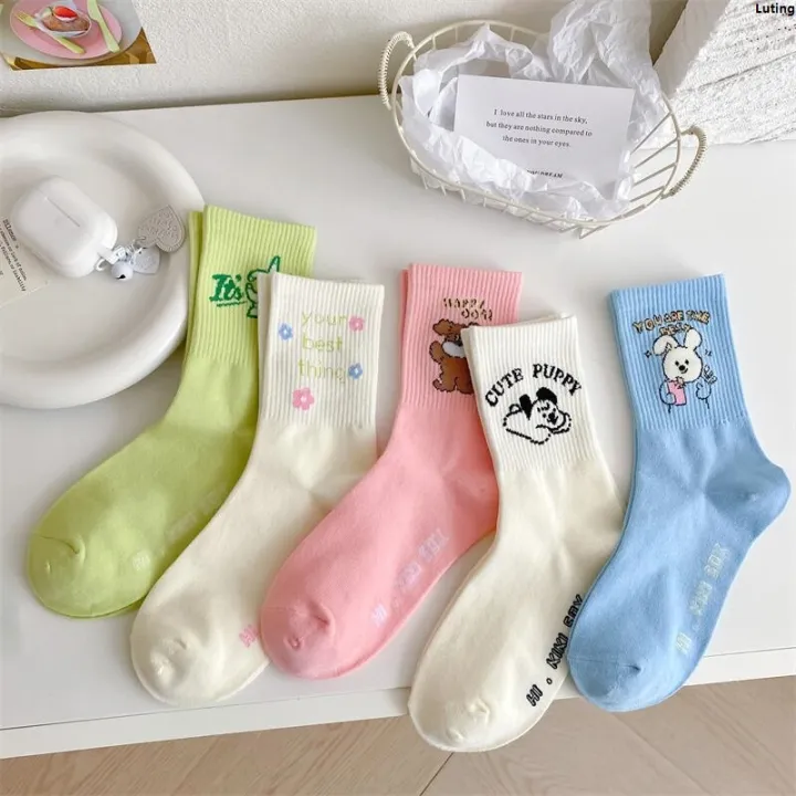 LutingProfesional%20Profesional%20Fashionable%20and%20versatile%20side%20ruffle%20cartoon%20ins%20Japanese%20style%20ladies%20autumn%20and%20winter%20new%20candy%20color%20socks%EF%BC%8Dcute%20fashion%20socks,%20JUNLING%20-%20Image%202