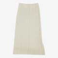 White Long Woolen Plain Design Skirt For Women. 