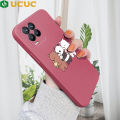 UCUC for Realme 8 4G / Realme 8 Pro Back Cover Three Little Bears Soft Thin Liquid Silicone Phone Case. 