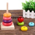 Xujiguanghui Melissa Doug Rainbow Stacker Wooden Ring Educational Toy - Wooden Rainbow Stacking Rings Baby Toy, Stacker Toys For Infants And Toddlers /colour and size recoginition. 