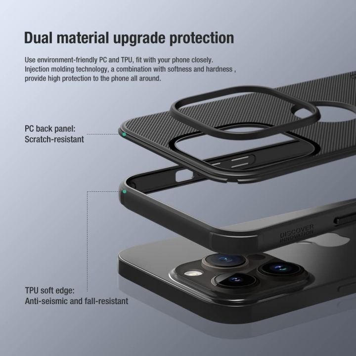 Original%20Nillkin%20Case%20for%20Apple%20iPhone%2014%20Pro%20/%20Max%20Super%20Frosted%20Shield%20Pro%20Hard%20Back%20Soft%20Border%20(PC%20+%20TPU)%20%20Back%20Phone%20Cover%20-%20Image%206