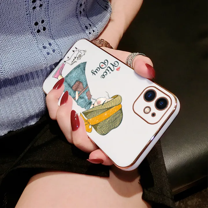 UCUC%20for%20Samsung%20M33%205G%20Back%20Cover%20+%20Free%20Lanyard%20Nice%20Girl%20Luxury%206D%20Plating%20Soft%20Silicone%20Phone%20Case%20-%20Image%209