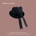 Japanese school offering sense bow handmade jkdk uniform hat woolen college style cat ears streamer kindergarten hat. 