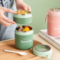 Tedemei Insulated Stainless Steel 2 Layer Round Lunch Box 710ML. 