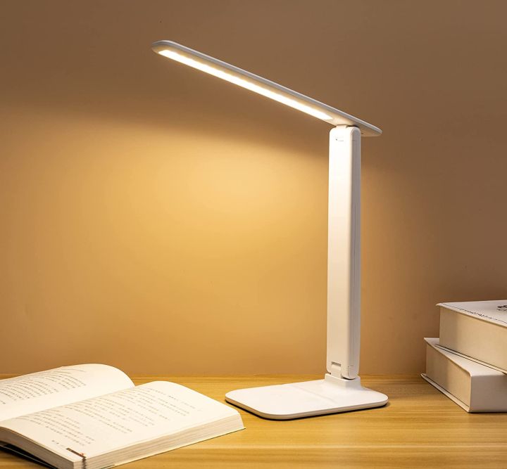 Table Lamp LED Light for Study - Study Table Lamp Rechargeable Table Lamp - 7W, 3 Modes, Warm Light, ABS Plastic - Night Reading