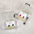 Enacolor  1 Pc Transparent Plastic Mini Suitcase Box Cute Jewelry Storage Boxes. 