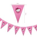 Bizzy Hello Kitty Flag Banner For Birthday Party, Celebrations and Decorations. 