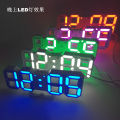 3D LED Digital Alarm Clock Date Time Display Table Wall Modern Bedroom Living Room Office Jam Meja Dinding. 