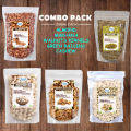 SHOP WHOLLY Combo Pack of Almond, Cashew, Green Raisains, Walnuts Kernels& Makhana 100gm Each. 