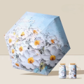 Lightweight Portable Mini Sun Umbrella Folding UPF 50+ Sunscreen Parasol Waterproof 5 Fold Compact Pocket Umbrella Travel. 