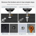 13Pcs Broken Wire Extractor Multifunctional Screw Extractor Take Broken Wire Word Plum Hexagon Screwdriver Easy Install. 
