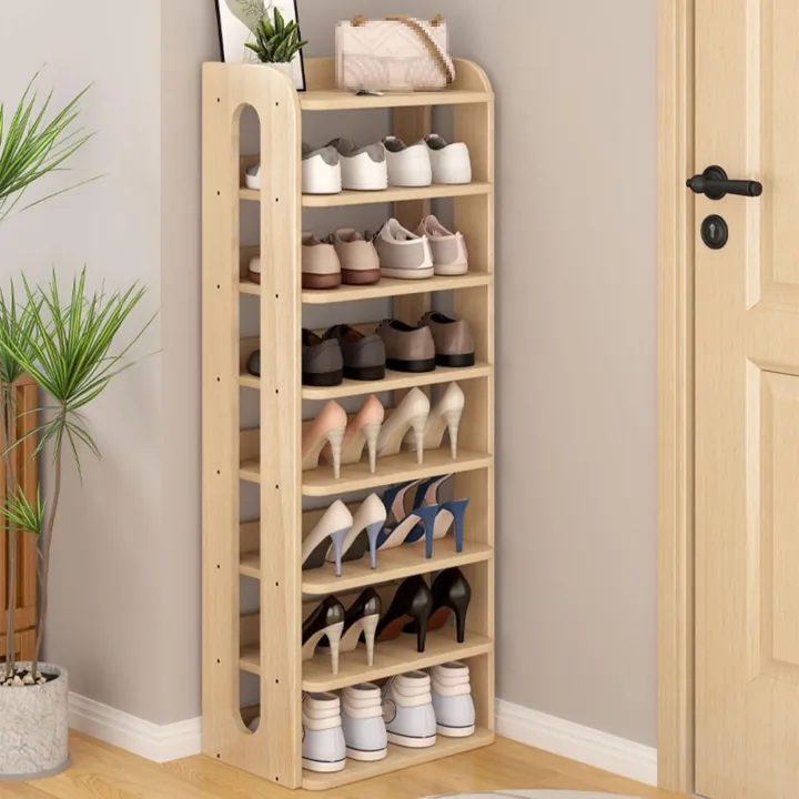 Open Shoe Rack Rvt Vertical Open Shoe Racks Cabinet 8-Tier Wooden Shoe Rack Storage for ...