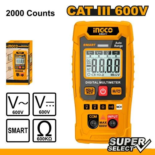 Ingco Digital Multimeter 2000Counts 600V DM6011 | Daraz.com.np