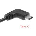 B2RD USB 3.1 Type C Right Angle Male To Micro USB 2.0 B Straight Female Adapter Cable. 