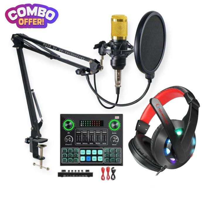 In1 Combo- Bm-800 Condenser Microphone Kit Karaoke Wired Sound