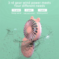 JAERBEE 2X Summer Portable Mini Fan Small Pocket Fan Cartoon Fan Hand-Held Fan for Outdoor Mini Electric Fan,Pink. 