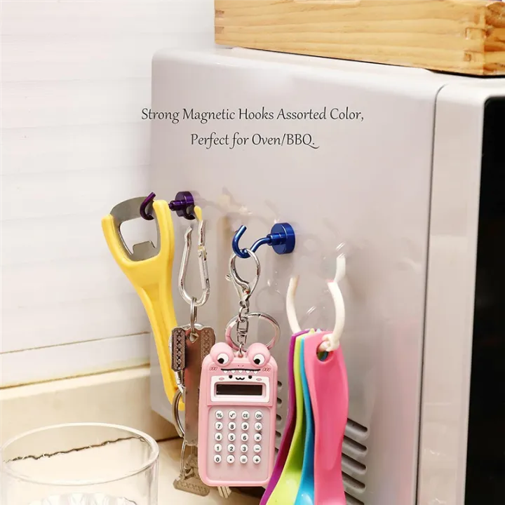 JAERBEE%20Magnetic%20Hooks,27Lb%20Heavy%20Duty%20Earth%20Magnets%20with%20Hook%20for%20Refrigerator,Cruise%20Hook%20for%20Hanging,%20(,%20Pack%20of%205)%20-%20Image%204