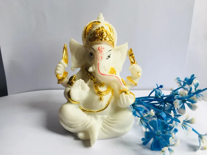 Jenisha%20%F0%9F%99%8F=14%20CM%20Lord%20Ganesh%20Bhagwan%20White%20Marble%20Showpiece%20/%20God%20Figure%20/%20Statue%20/%20Gift%20Item%20-%20Image%205