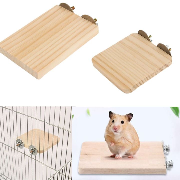 View of Parrot Bird Cage Toys Pet Cage Perches Stand Springboard Cage Board ...