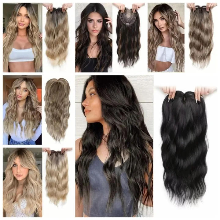 Seamless%20Ombre%20Topper%20Hair%20with%20Hair%20Bangs%20Long%20Wavy%20Curly%20Hair%20Synthetic%20Hair%20Toppers%20Natural%2022%20Inch%20Top%20Closures%20Hairpiece%20Increase%20Hair%20Volume%20-%20Image%208