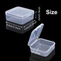 16 Pack Clear Plastic Beads Storage Containers Box with Hinged Lid for Small Items, Diamond, Beads (2.2X2.2X0.79In). 